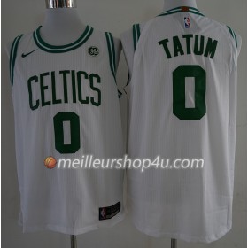 Maillot Basket Homme Boston Celtics Jayson Tatum 0 Nike 2017-18 Blanc Swingman